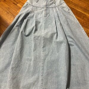 Vintage 80s Western Denim Women's Skirt High Waist Stonewashed 5/6